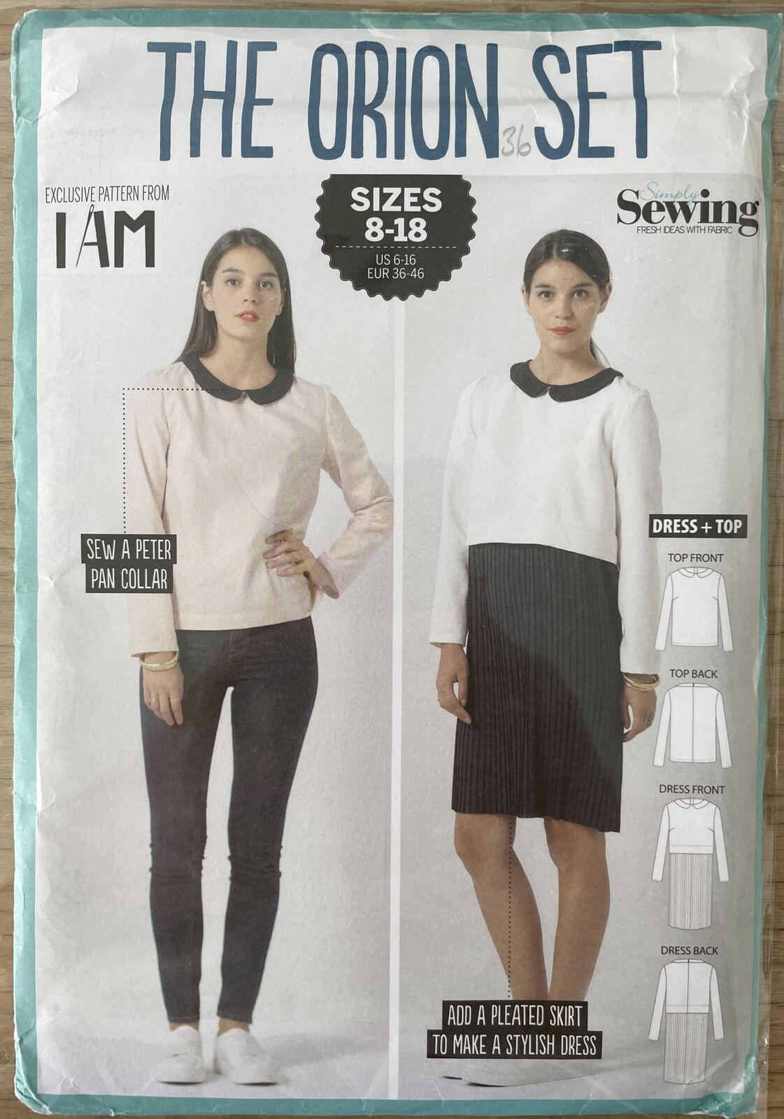 Simply Sewing The Orion Set Womens Size 8-18 Top Dress FF