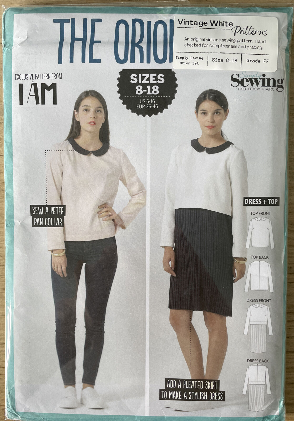 Simply Sewing The Orion Set Womens Size 8-18 Top Dress FF