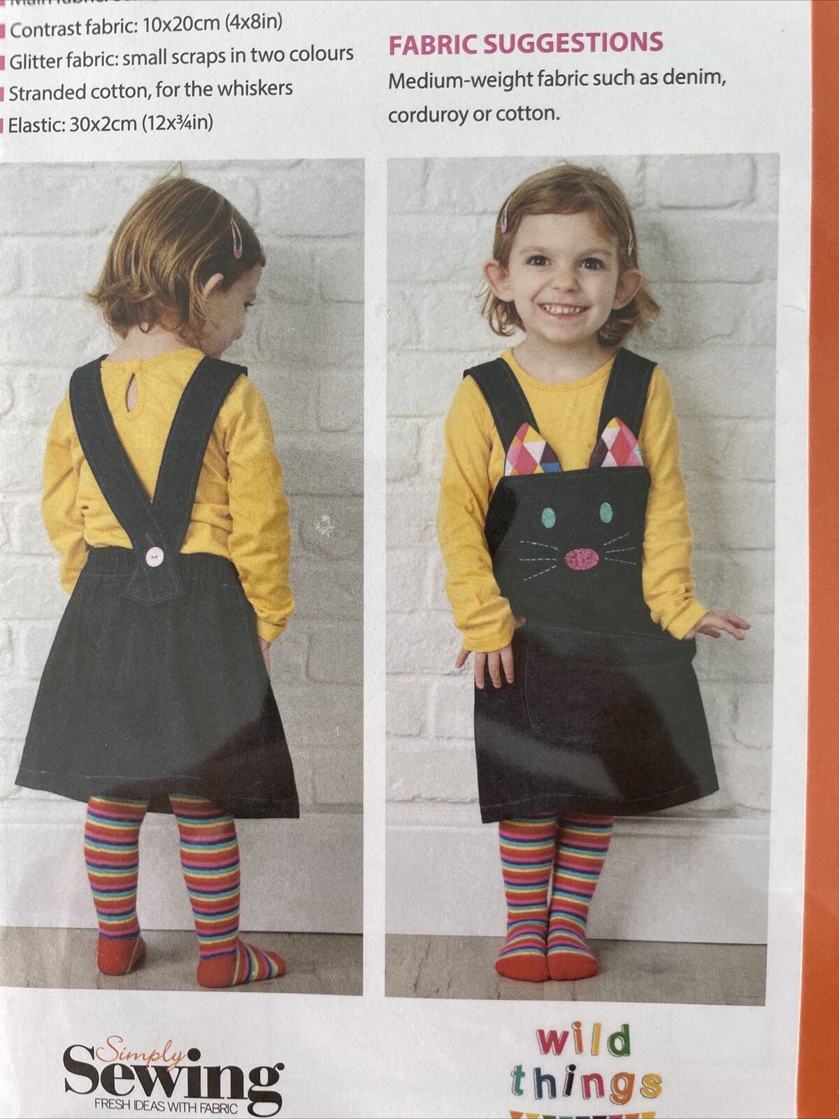 Simply Sewing Kitty Pinafore Size 6mths -7 Years FF