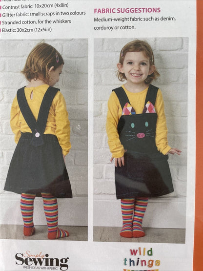 Simply Sewing Kitty Pinafore Size 6mths -7 Years FF