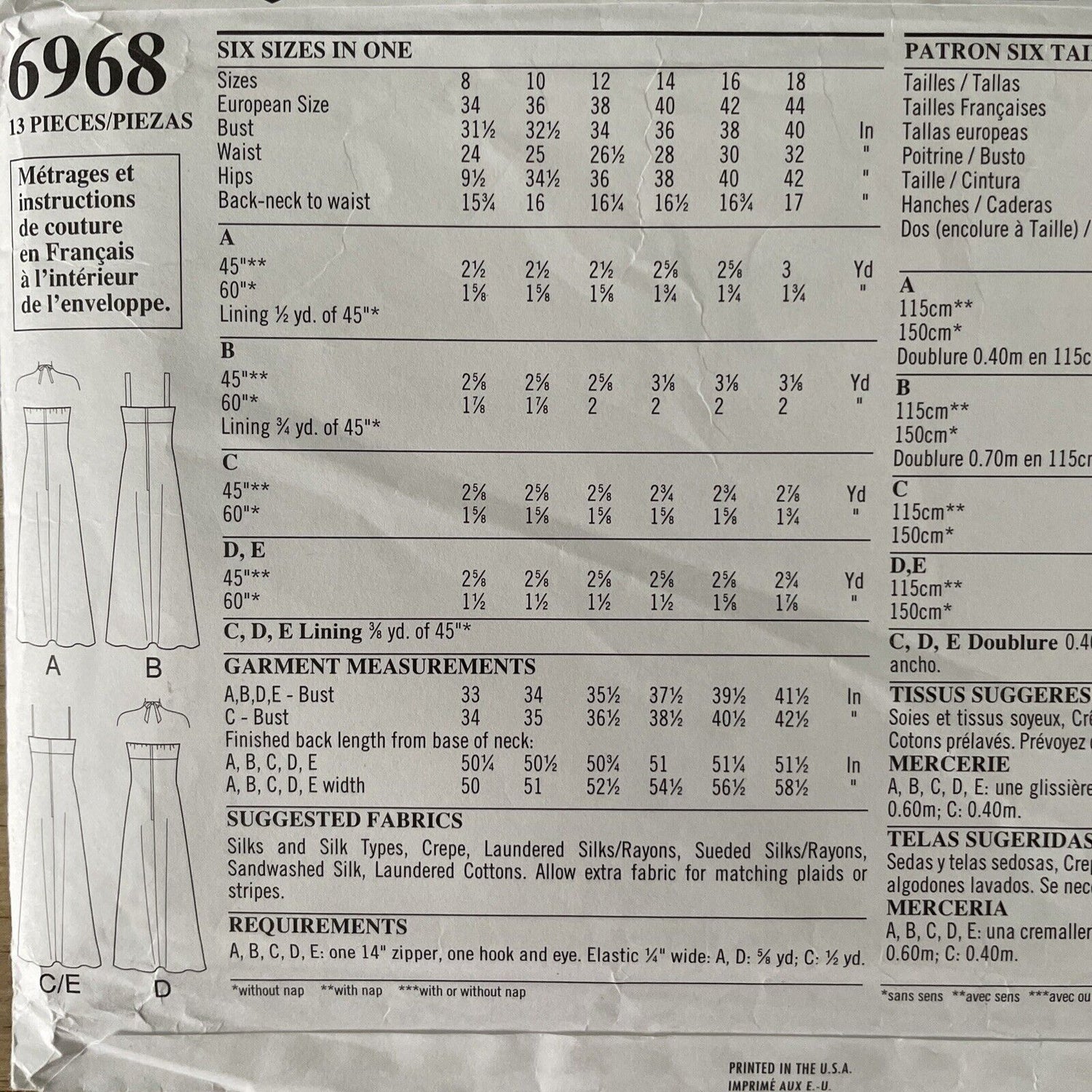 New Look 6968 Womens Size 8-18 Dress FF *