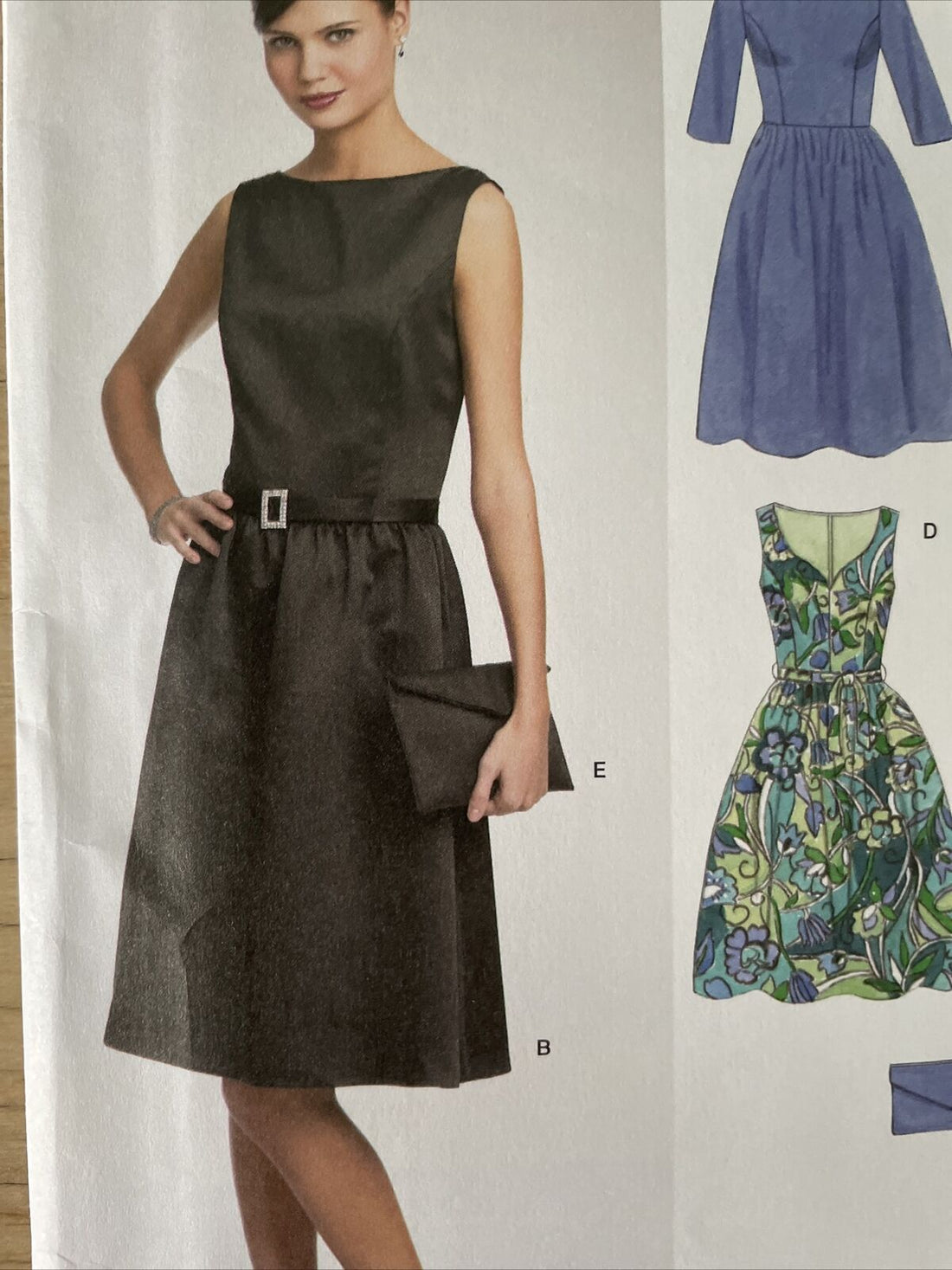 New Look K6723 Womens Size 8-18 Dress Clutch Belt FF *