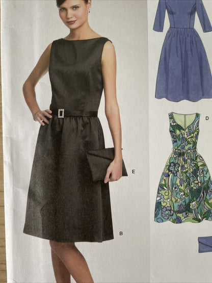 New Look K6723 Womens Size 8-18 Dress Clutch Belt FF *