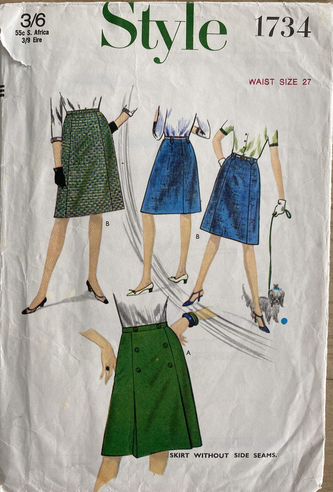 Style 1734 Womens Waist 27” Skirt