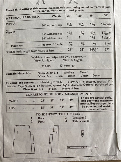 Style 1734 Womens Waist 27” Skirt