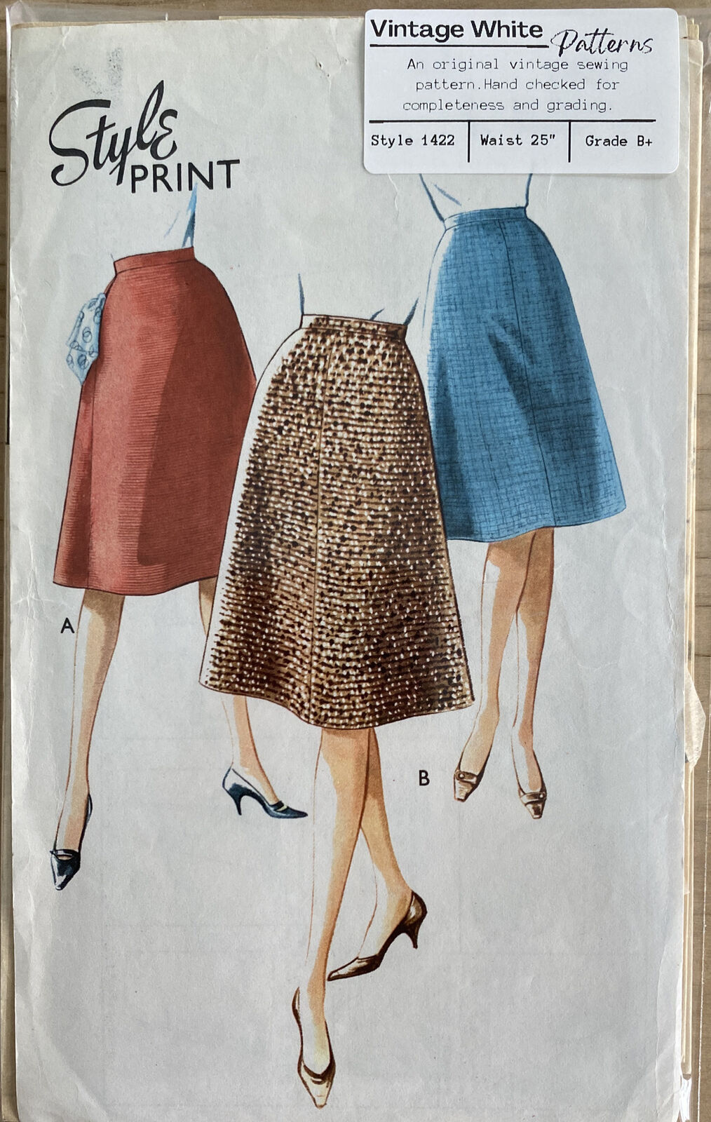 Style 1422 Womens Waist 25” Skirt