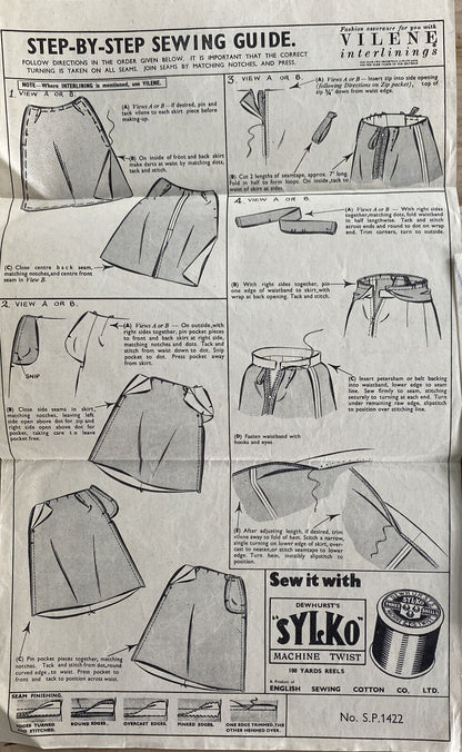 Style 1422 Womens Waist 25” Skirt