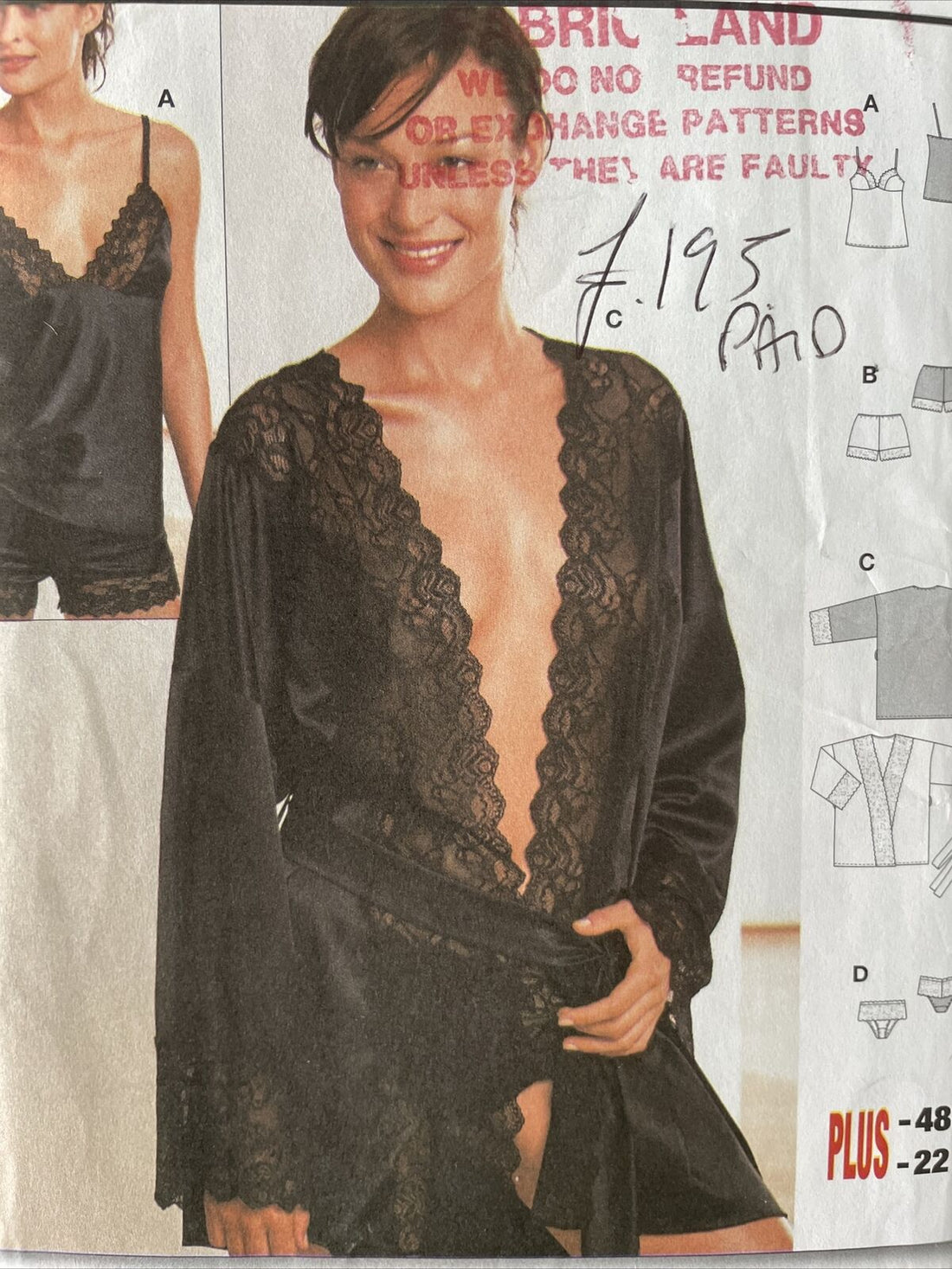 Burda 8386 Womens Size 10-16 Lingerie Camisole Knickers Wrap *