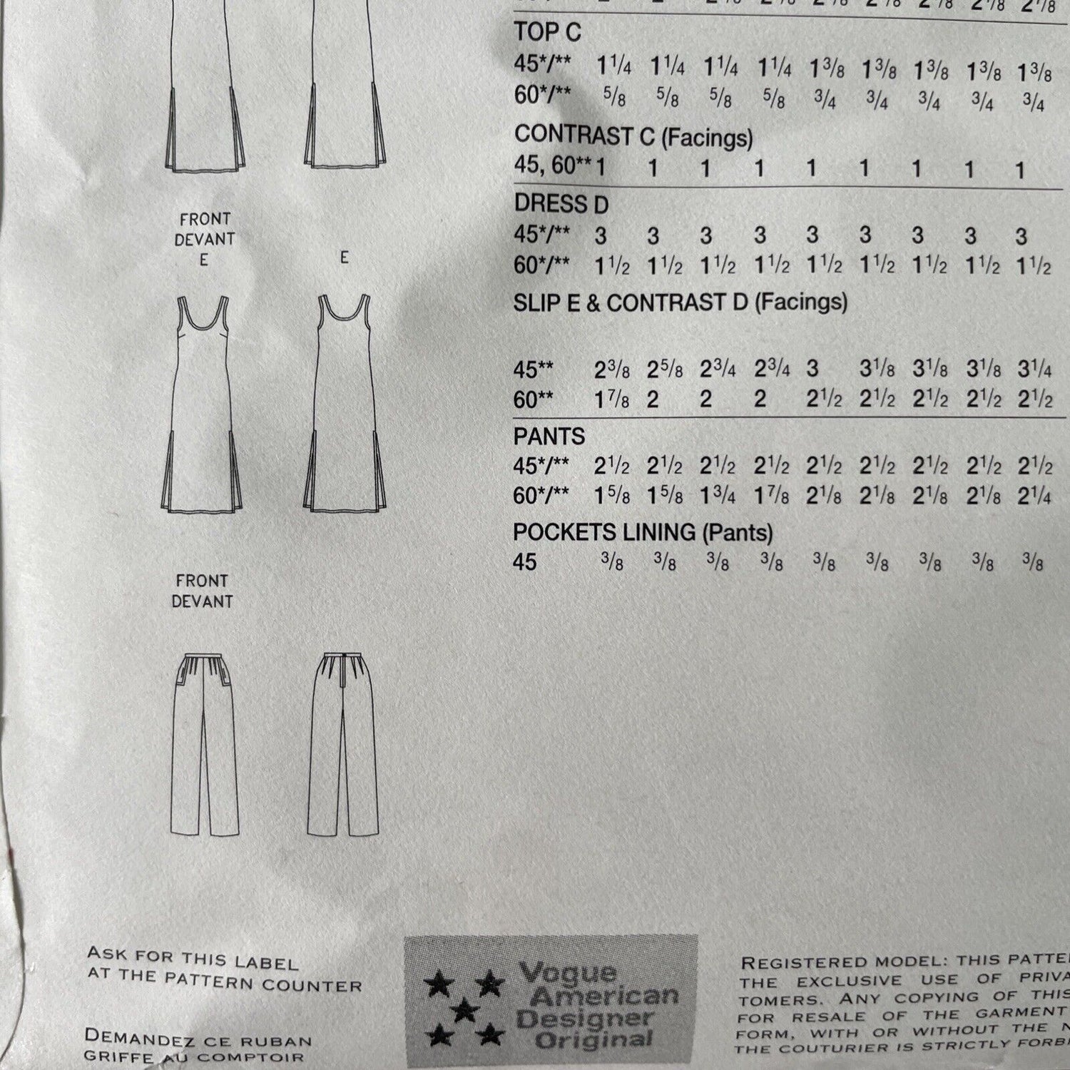 Vogue 2148 Womens Size 12-16 Dress Jacket Top Trousers