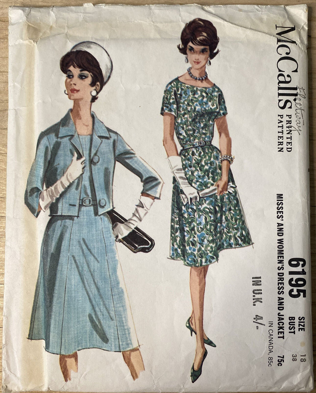 McCalls 6195 Womens Size 18 Jacket Dress *