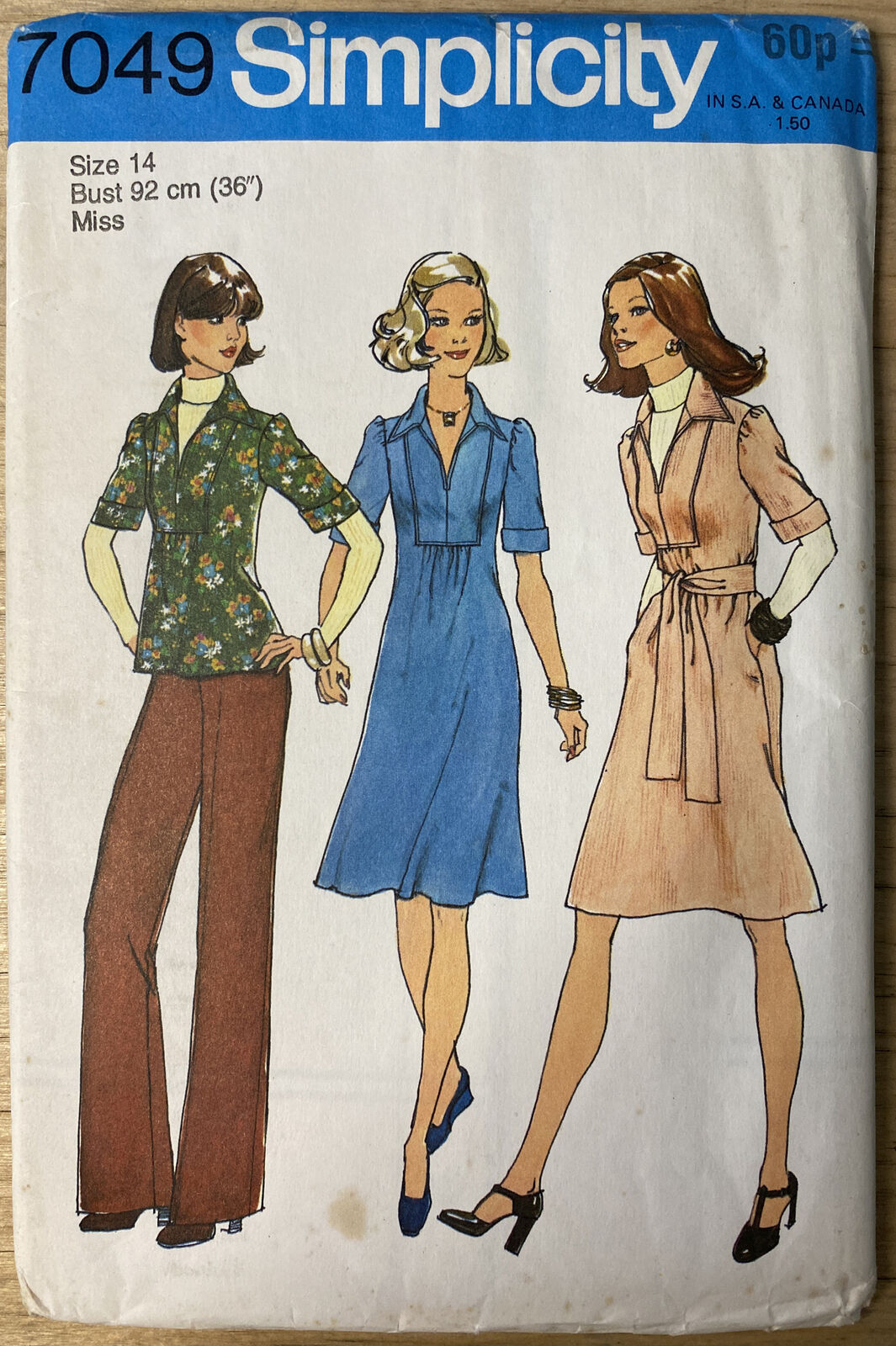 Simplicity 7049 Womens Size 14 Dress Top Trousers *