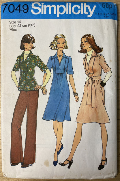 Simplicity 7049 Womens Size 14 Dress Top Trousers *