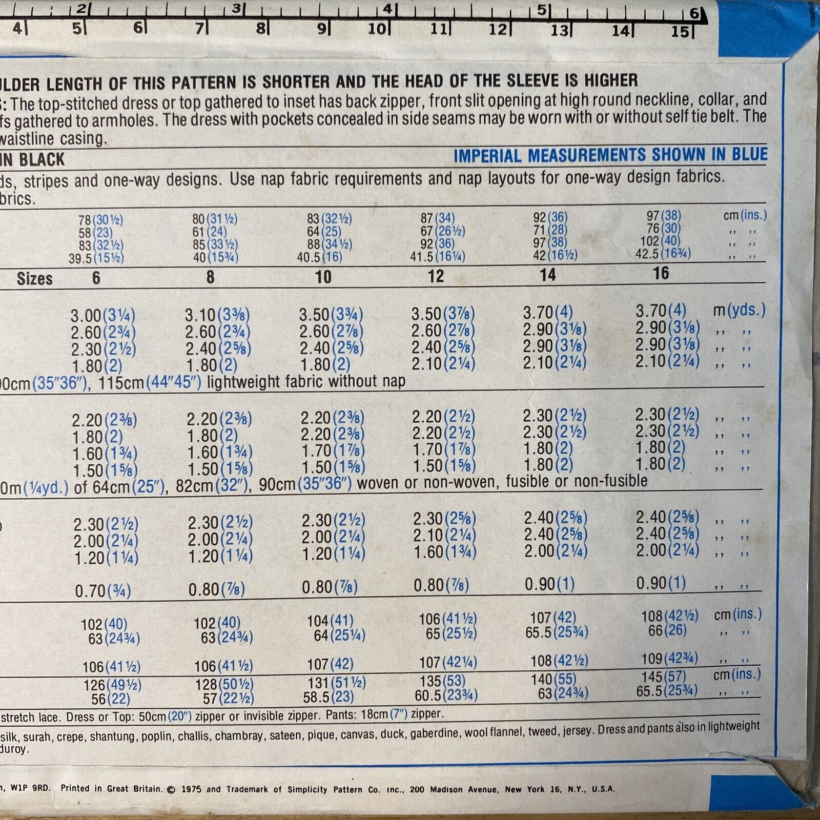 Simplicity 7049 Womens Size 14 Dress Top Trousers *