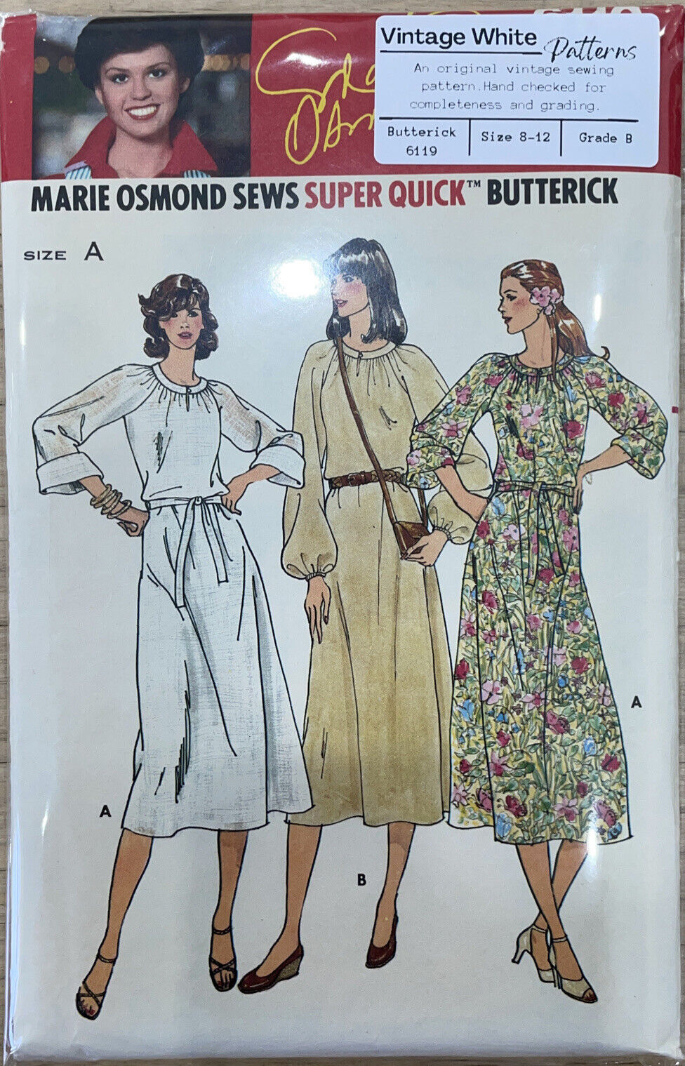 Butterick 6119 Womens Size 8-12 Dress *