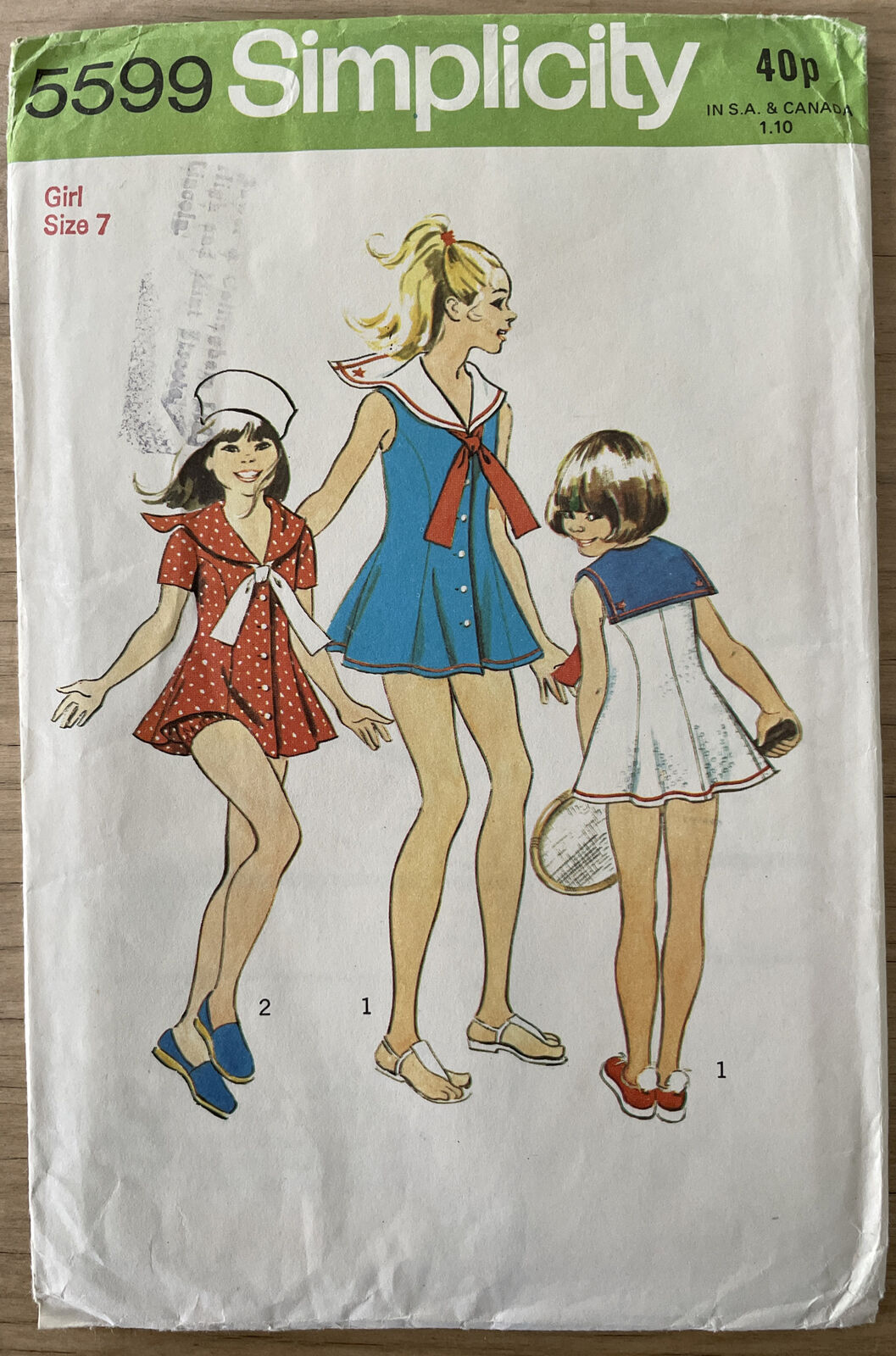 Simplicity 5599 Child Size 7 Dress FF *