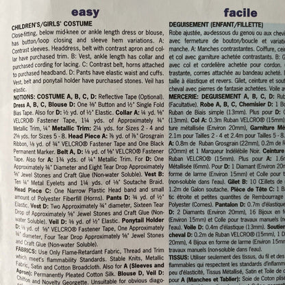 Butterick 3582 Child Size 2-5 Fancy Dress Costume *