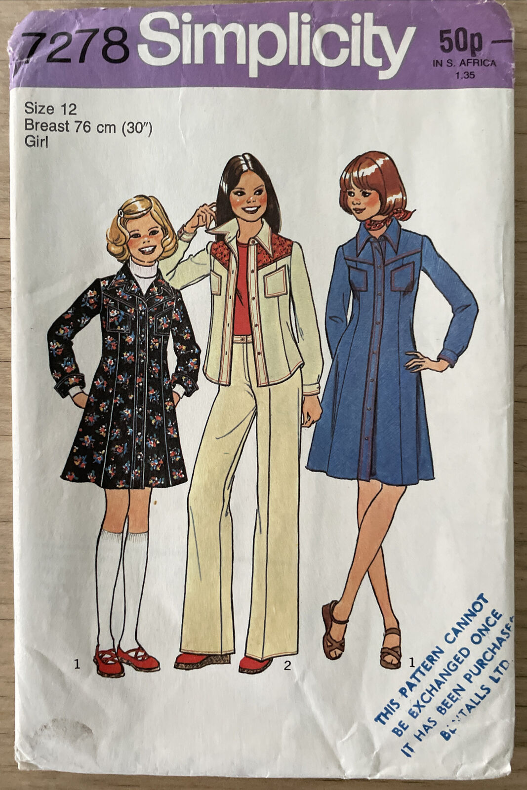 Simplicity 7278 Girl Size 12 Dress Shirt Trousers *
