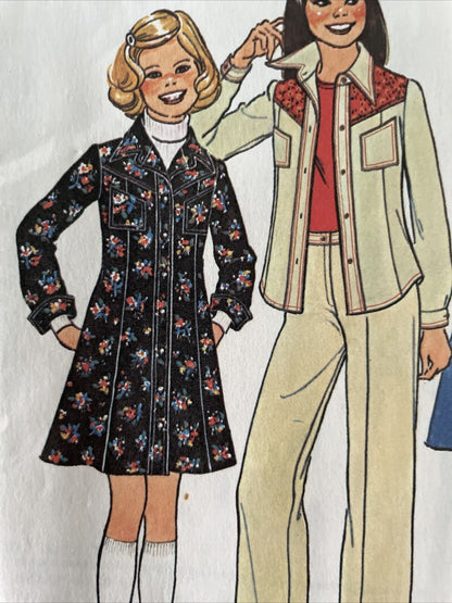 Simplicity 7278 Girl Size 12 Dress Shirt Trousers *