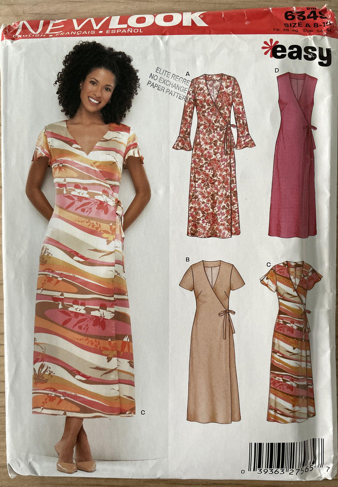 New Look 6349 Womens Size 8-18 Dress FF *