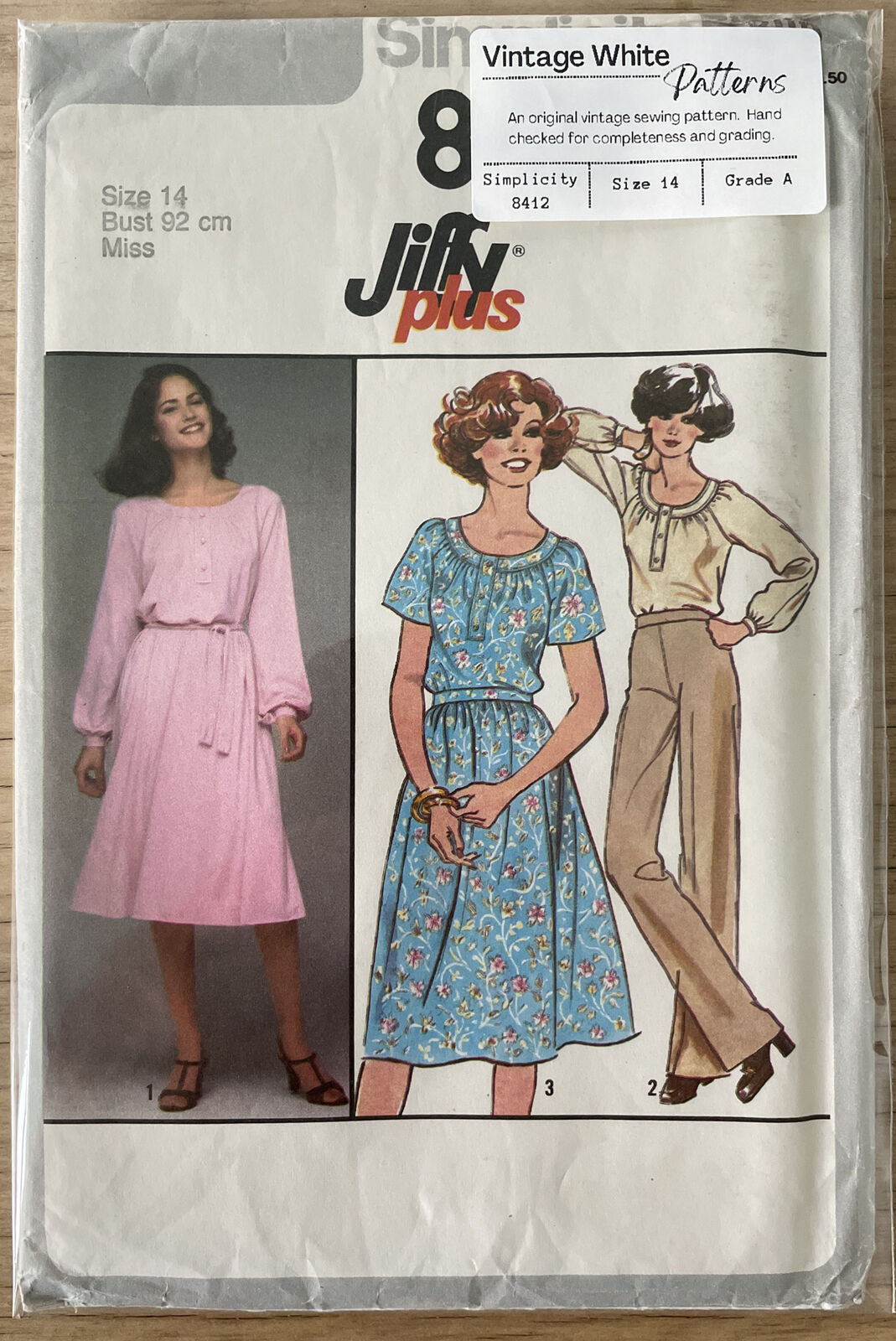 Simplicity 8412 Size 14 Dress Top Skirt FF *