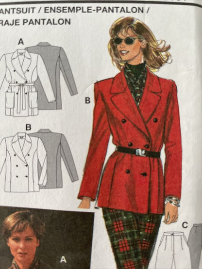 Burda 3346 Womens Size 10-20 Jacket Trousers FF *