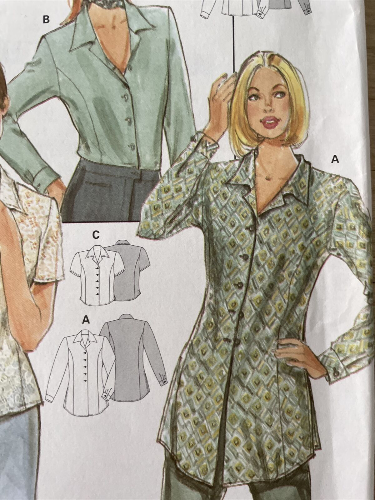 Burda 3087 Womens Size 8-18 Blouse Shirt Top FF *