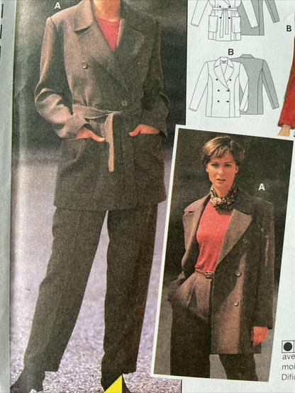 Burda 3346 Womens Size 10-20 Jacket Trousers FF *