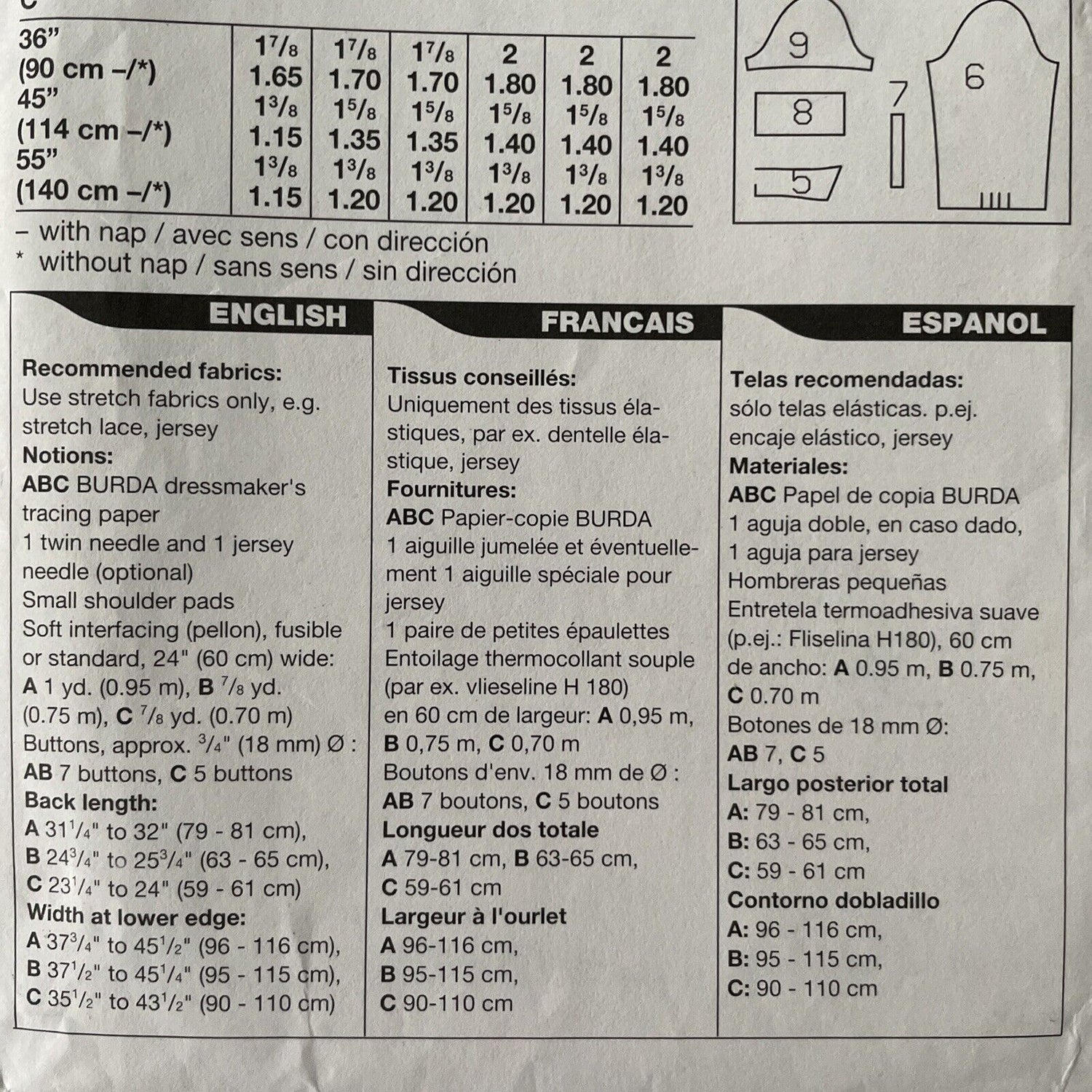 Burda 3087 Womens Size 8-18 Blouse Shirt Top FF *