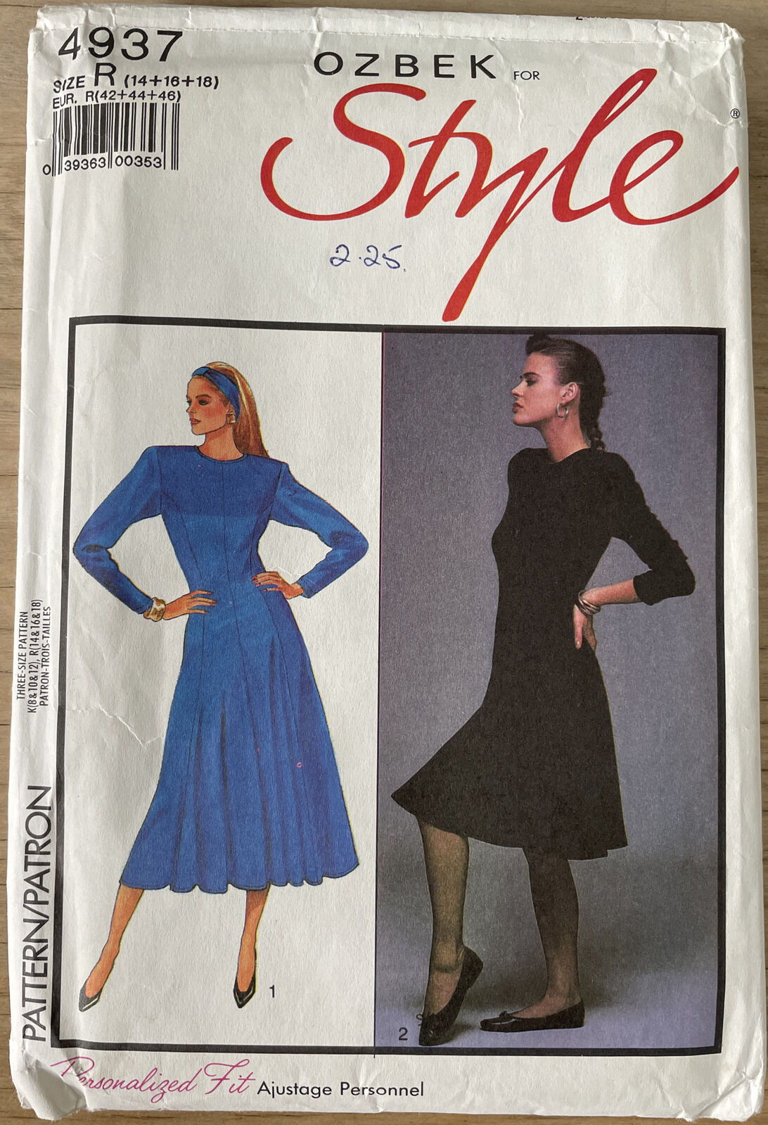 Style 4937 Womens Size 14-16 Dress FF