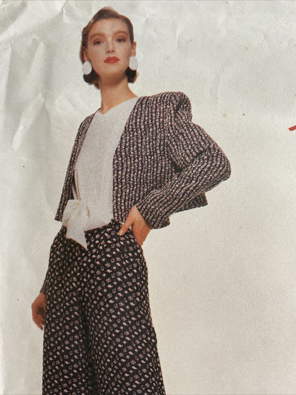 Vogue 2086 Size 12 Skirt Top Pants Jacket FF