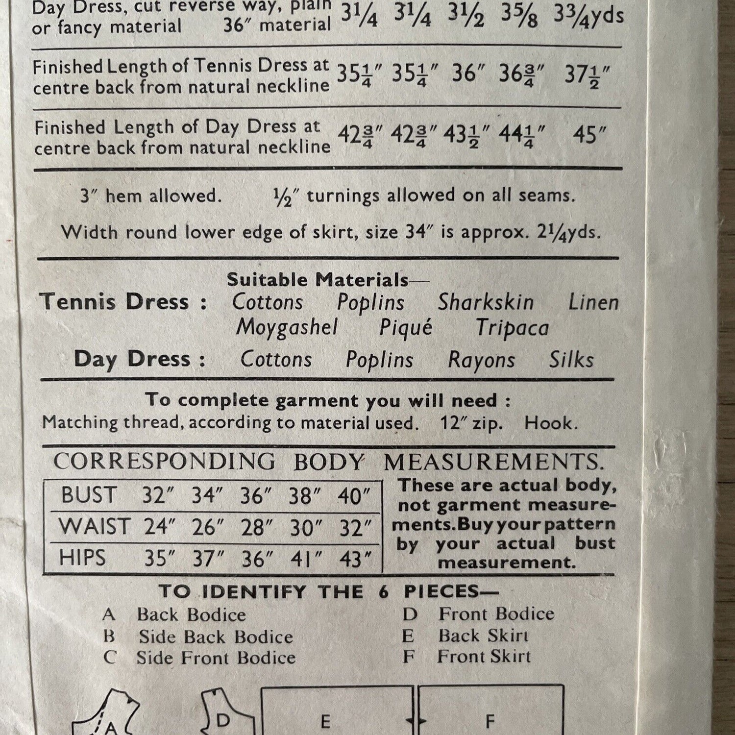 Woman W412 Womens Bust 36” Dress FF