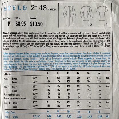 Style 2148 Size 6-16 Dress FF