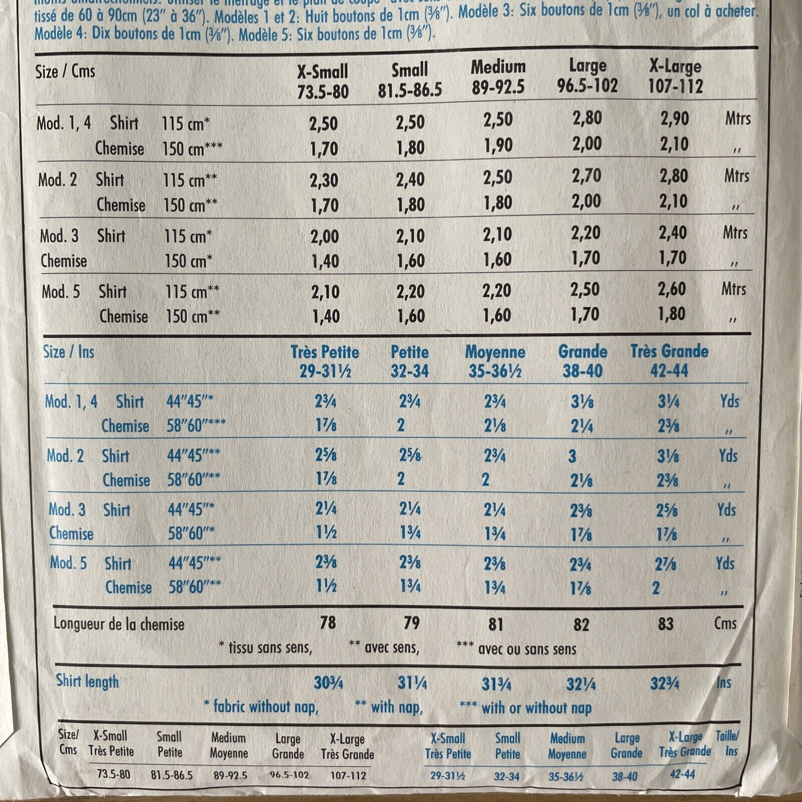 Style 1289 Unisex Size S M Shirt Blouse FF