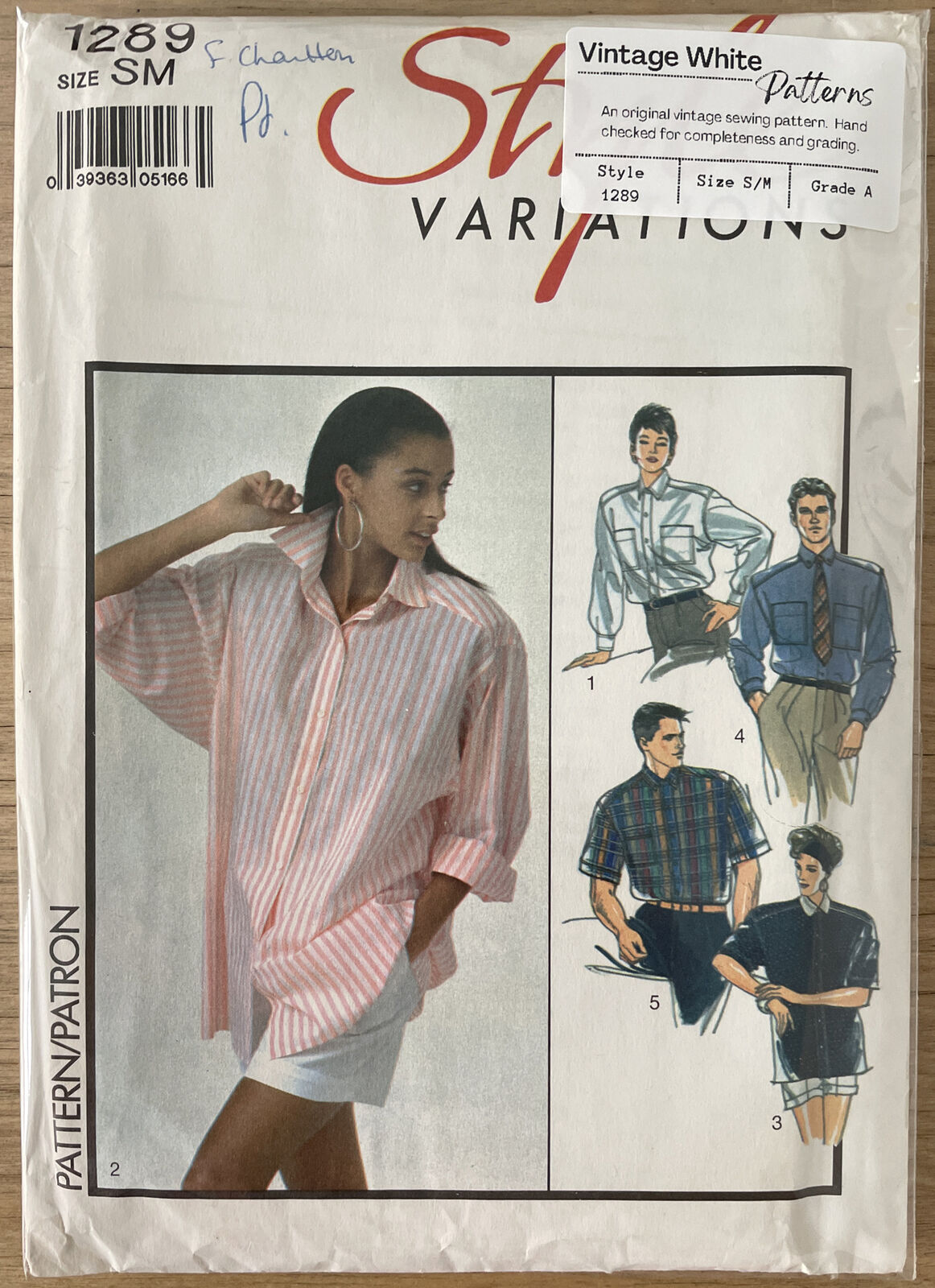 Style 1289 Unisex Size S M Shirt Blouse FF