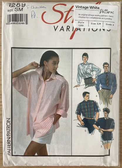 Style 1289 Unisex Size S M Shirt Blouse FF