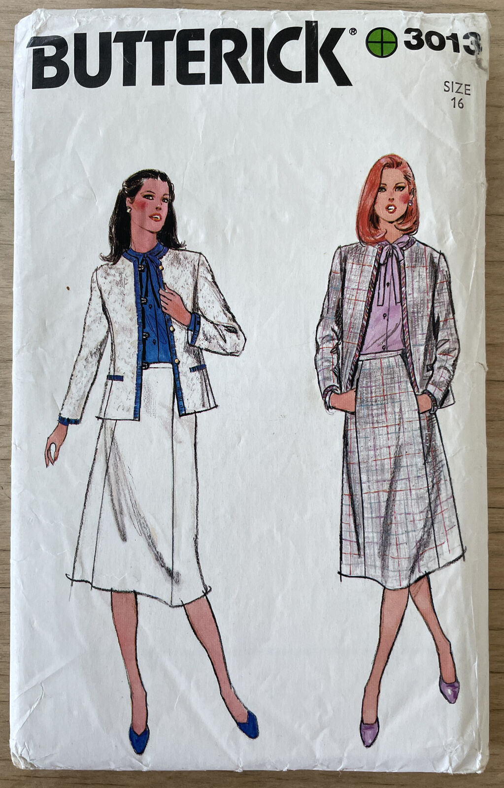 Butterick 3013 Womens Size 16 Jacket Skirt *