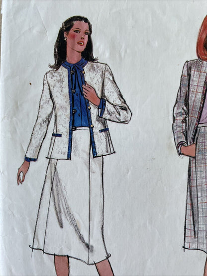 Butterick 3013 Womens Size 16 Jacket Skirt *