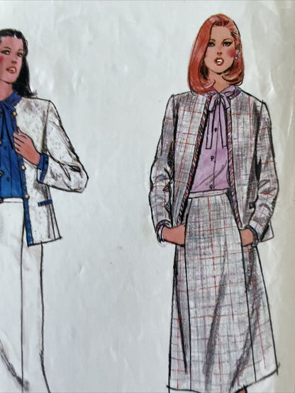 Butterick 3013 Womens Size 16 Jacket Skirt *