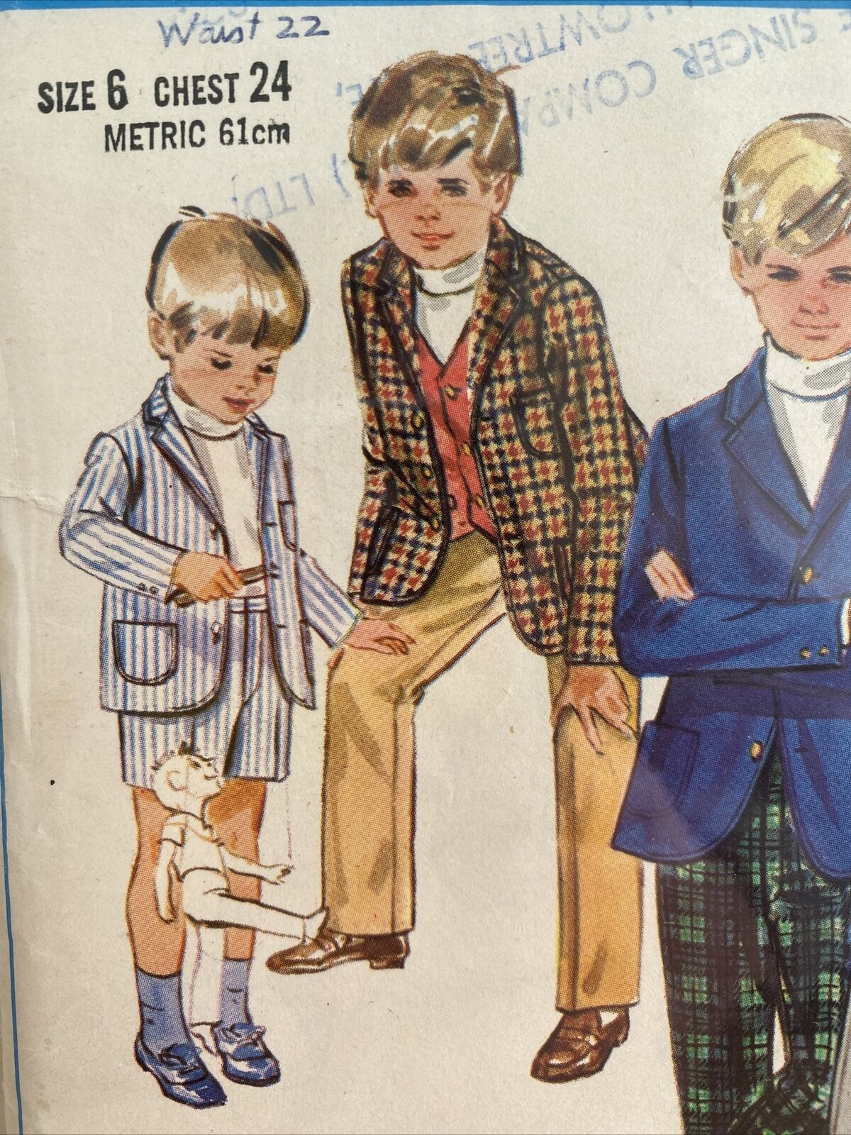 Butterick 5411 Boys Size 6 Suit