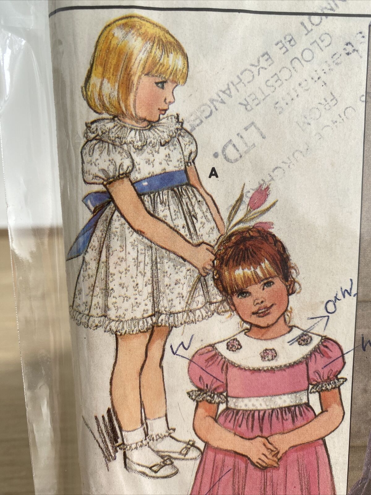 Butterick 3087 Child Size 6 Bridesmaid Dress Party Dress