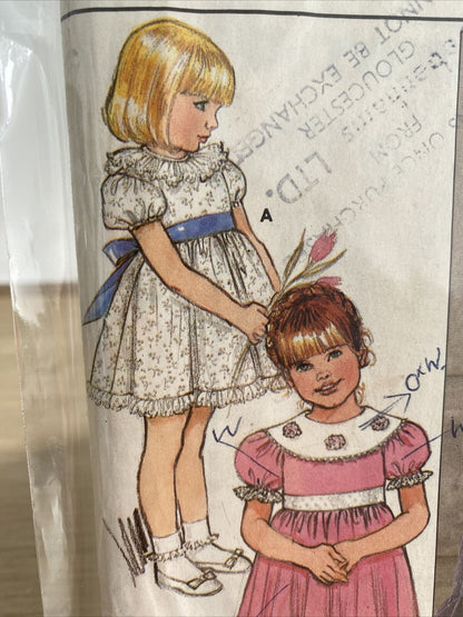 Butterick 3087 Child Size 6 Bridesmaid Dress Party Dress