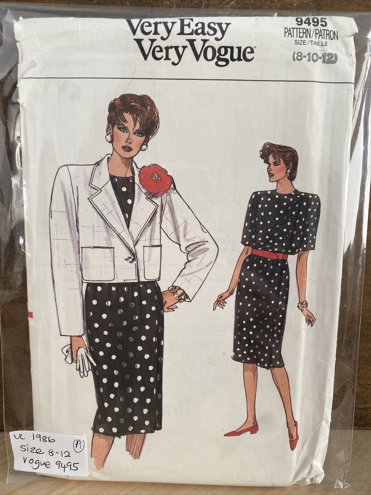 Vogue 9495 Womens Size 8-12 Jacket Dress FF