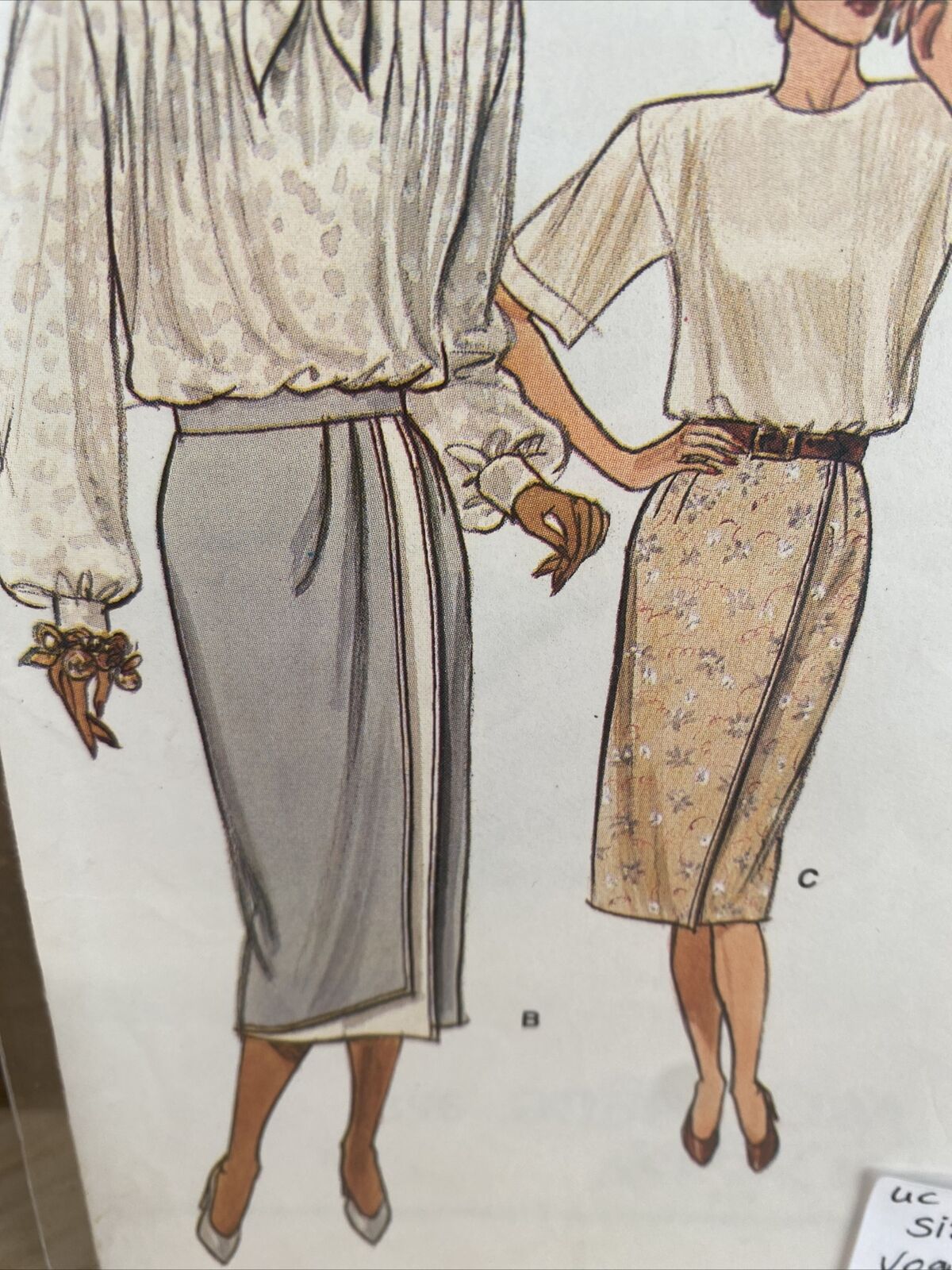 Vogue 9527 Womens Size 12-16 Skirt FF