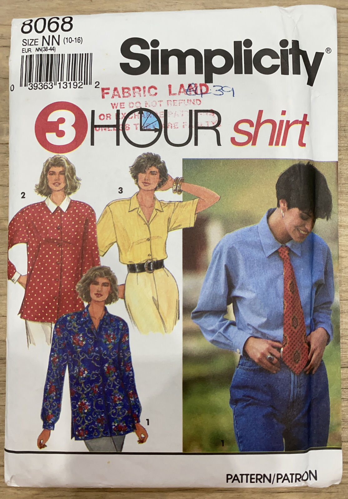 Simplicity 8068 Womens Size 10-16 Shirt *