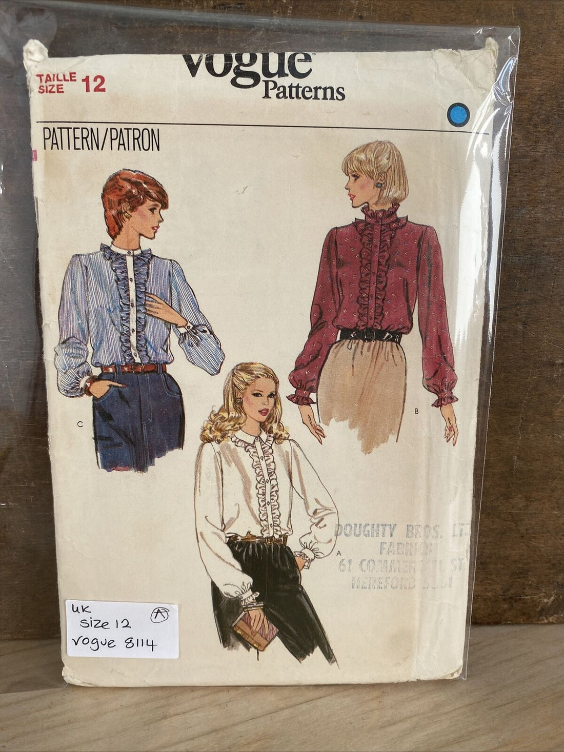 Vogue 8114 Womens Size 12 Blouse FF