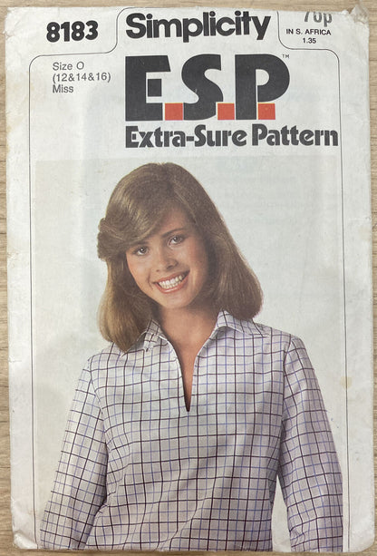 Simplicity 8183 Womens Size 12-16 Blouson Top *