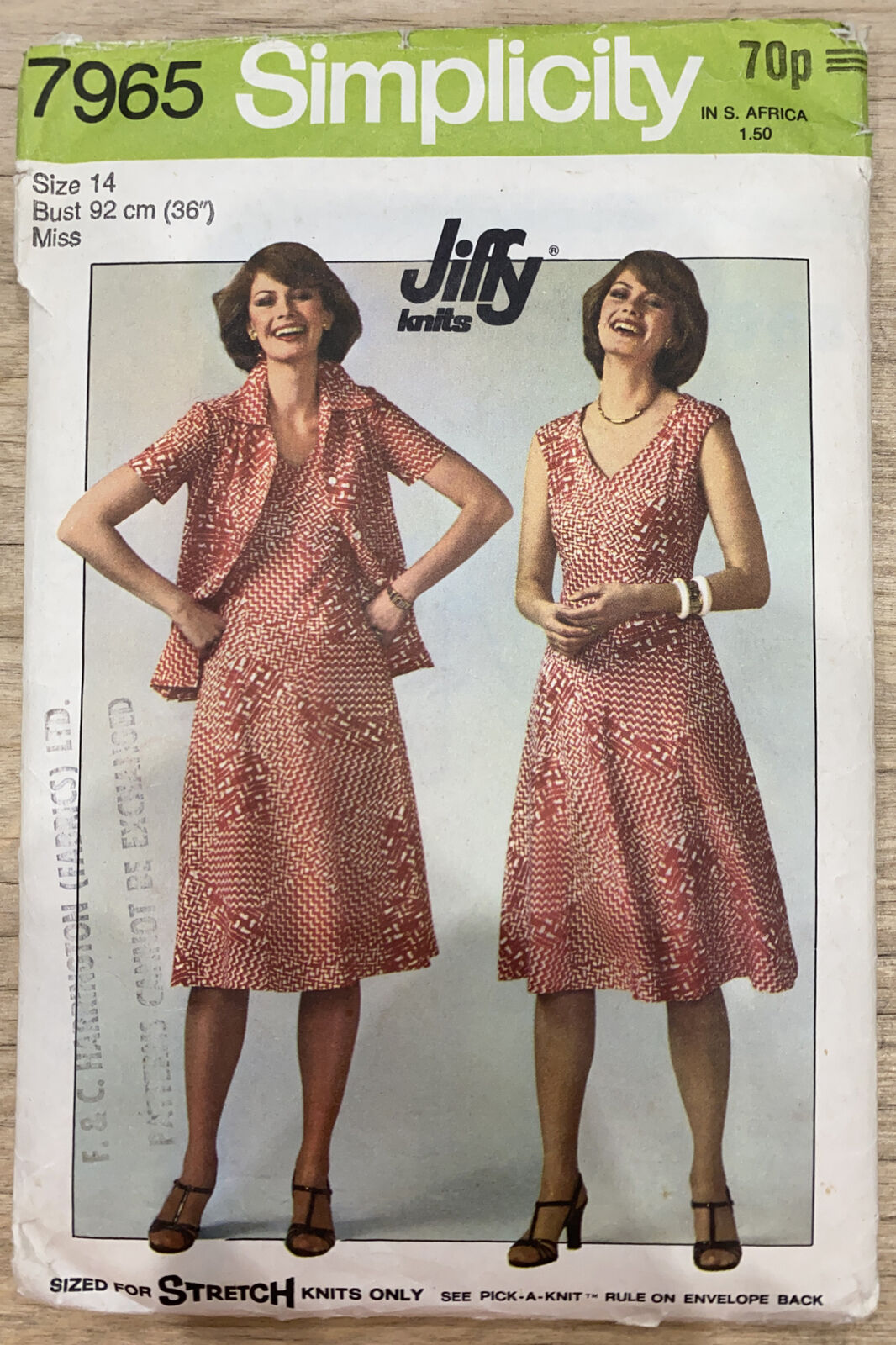 Simplicity 7965 Womens Size 14 Dress Jacket