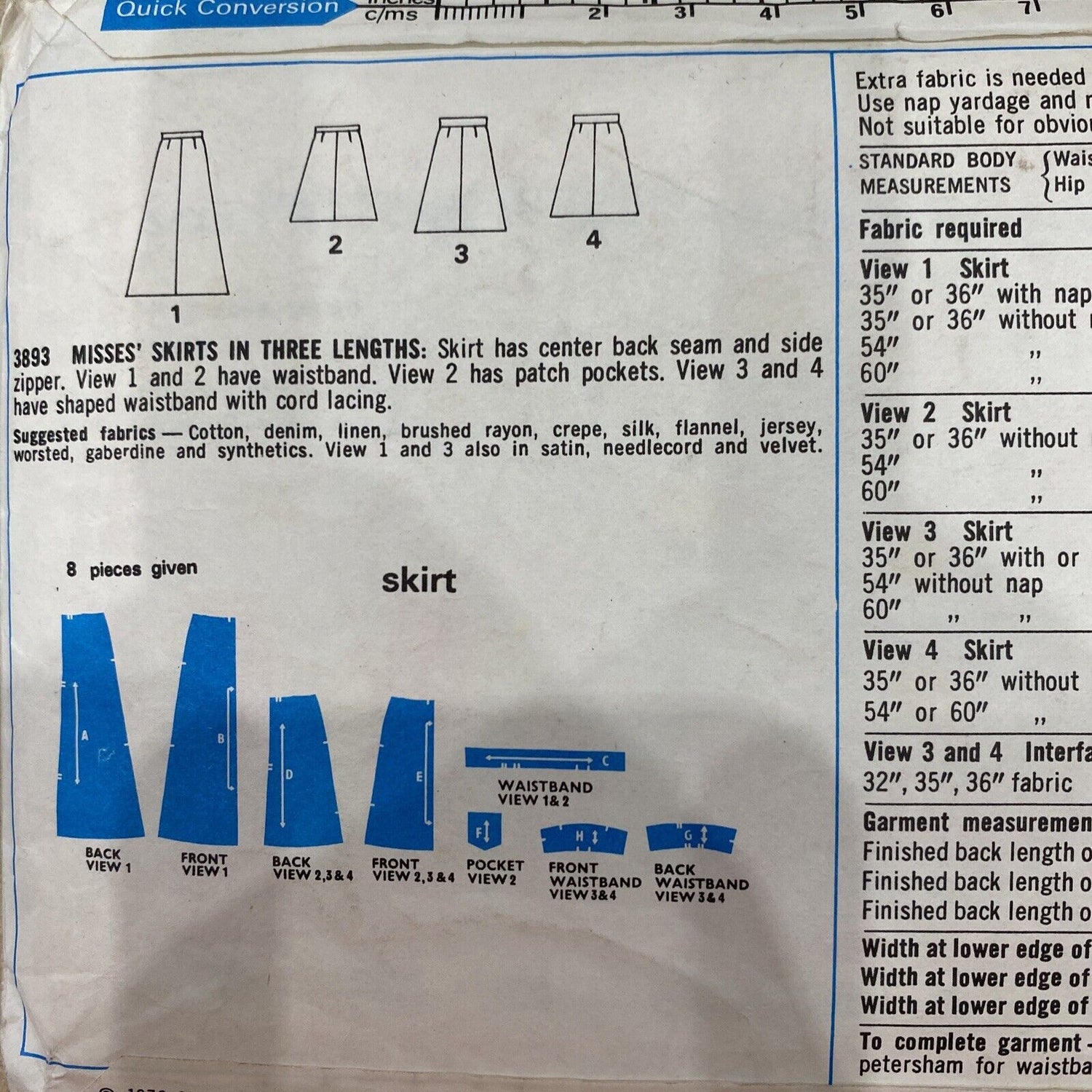 Style 3893 Womens Size 14 Skirt