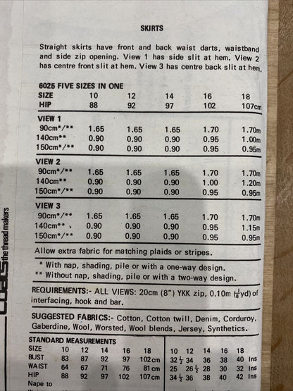 New Look Maudella 6025 Womens Size 10-18 Skirt