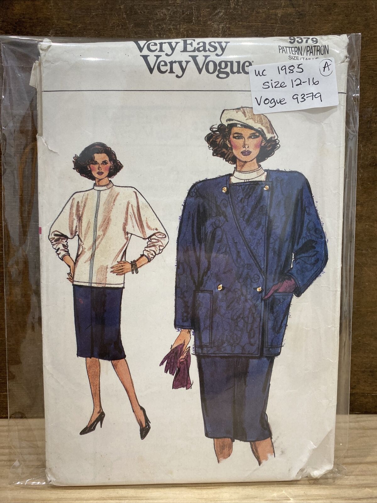 Vogue 9379 Womens Sizes 12-16 Jacket Top Skirt FF